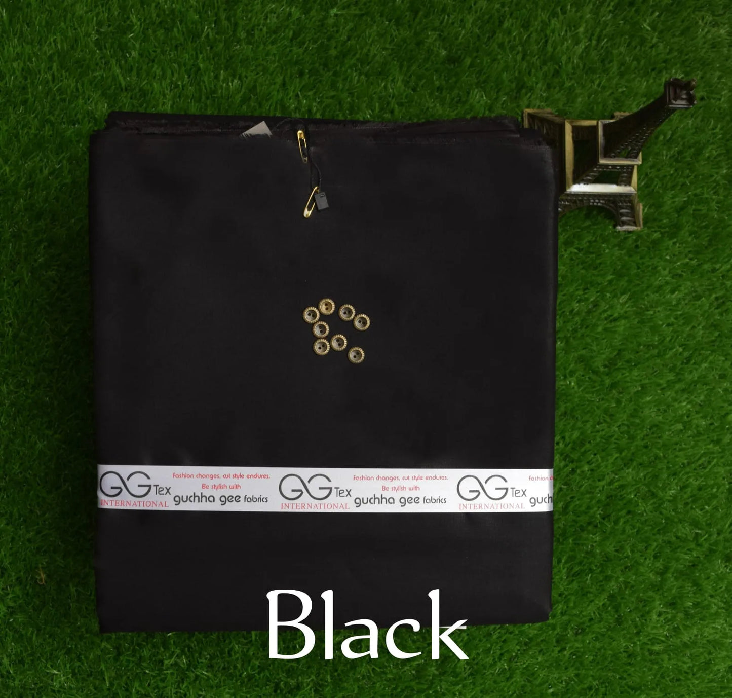 Gul Ahmad Cotton (Black) - Guchha Gee Fabrics