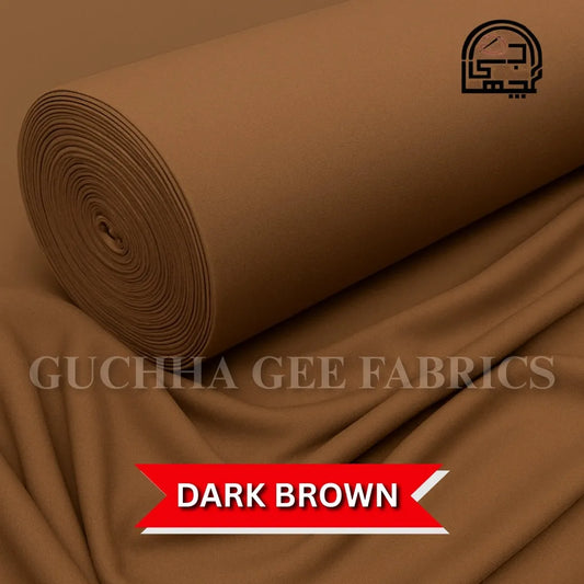Executive Wash & Wear Boski -Dark Brown (5 Meter) - Guchha Gee Fabrics