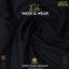 Rolex Textured Blend Wash & Wears Black Unstitched Suit